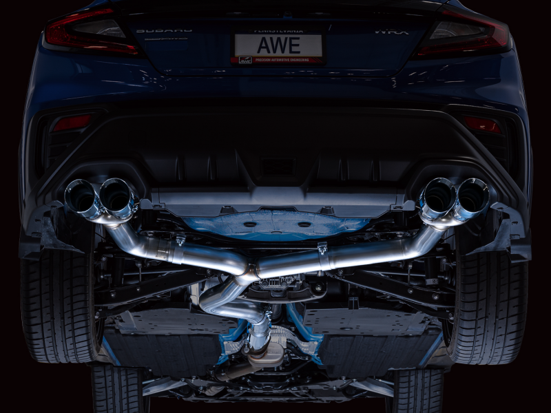 Subaru WRX Performance Exhaust - AWE Tuning - Cat-Back Track - Chrome Silver - `22-`27